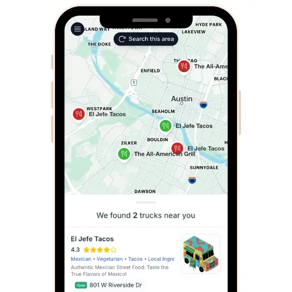 Food Truck Near Me Results Mobile